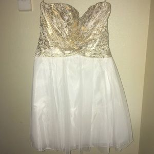 Windsor white and gold dress